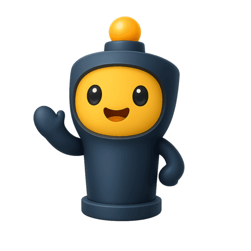 Beep, la mascota de DotDash, saludando